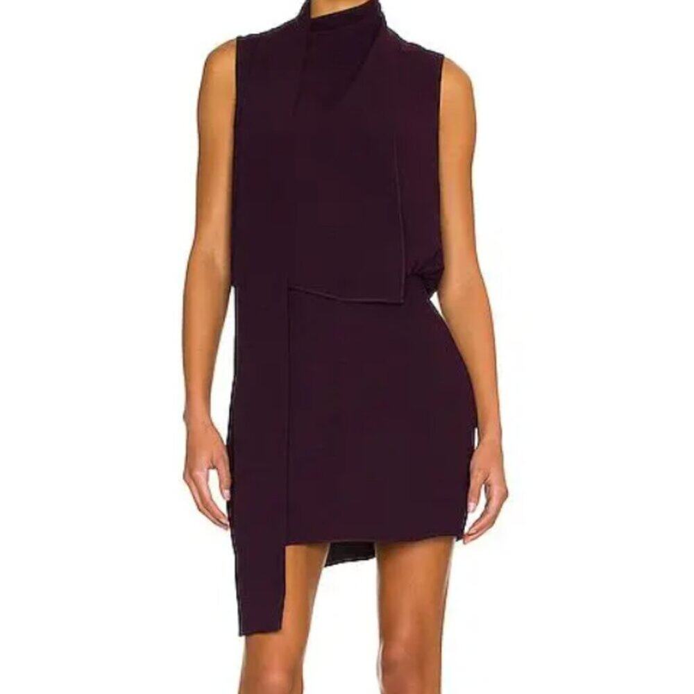Amanda Uprichard Philippe Dress In Black Cherry/Purple Size Medium EUC